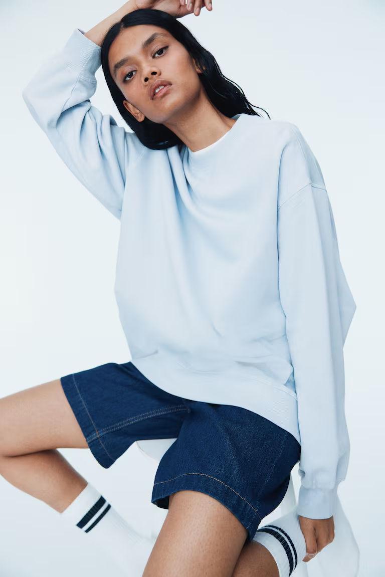 Sweatshirt Plus Size Cotton Blend Sweatshirt 2+1